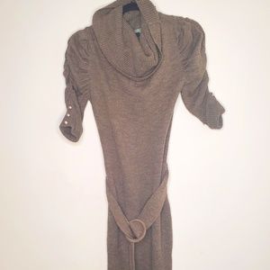 Forever 21 Brown Sweater dress with belt